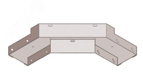 Лоток угловой замковый глухой КГЗГ 200х100-90 УТ1,5 поворот на 90, горячее цинкование(толщина покрытия 40 -120 мкм) S1,0