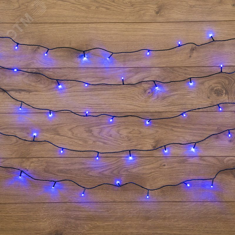 Гирлянда Твинкл Лайт 15 м, темно-зеленый ПВХ, 120 LED, синий