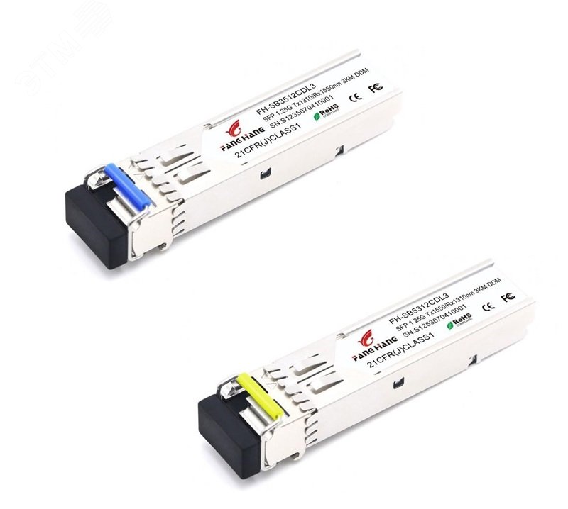 Модуль SFP 1хLC, 1.25 Гб/с, DDM Tx:1310/Rx:1550, до 3 км