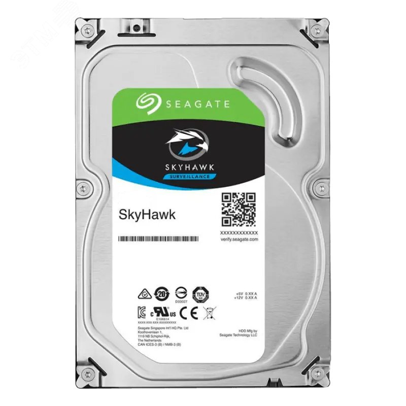 Жесткий диск 2TB SkyHawk 3.5'', SATAIII, 5400 об/мин, 256 МБ