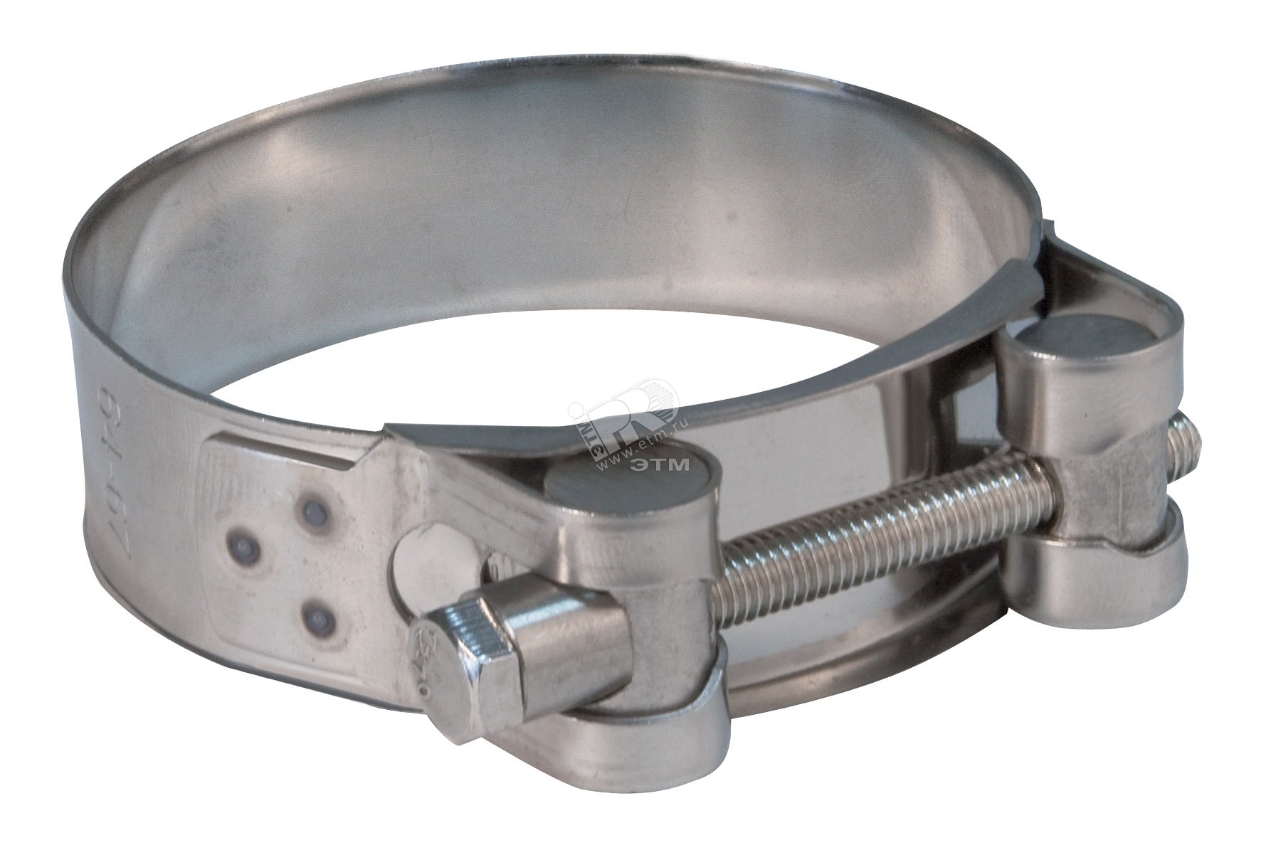 Хомут обжимной силовой шарнирный 98-103мм нержавеющая сталь