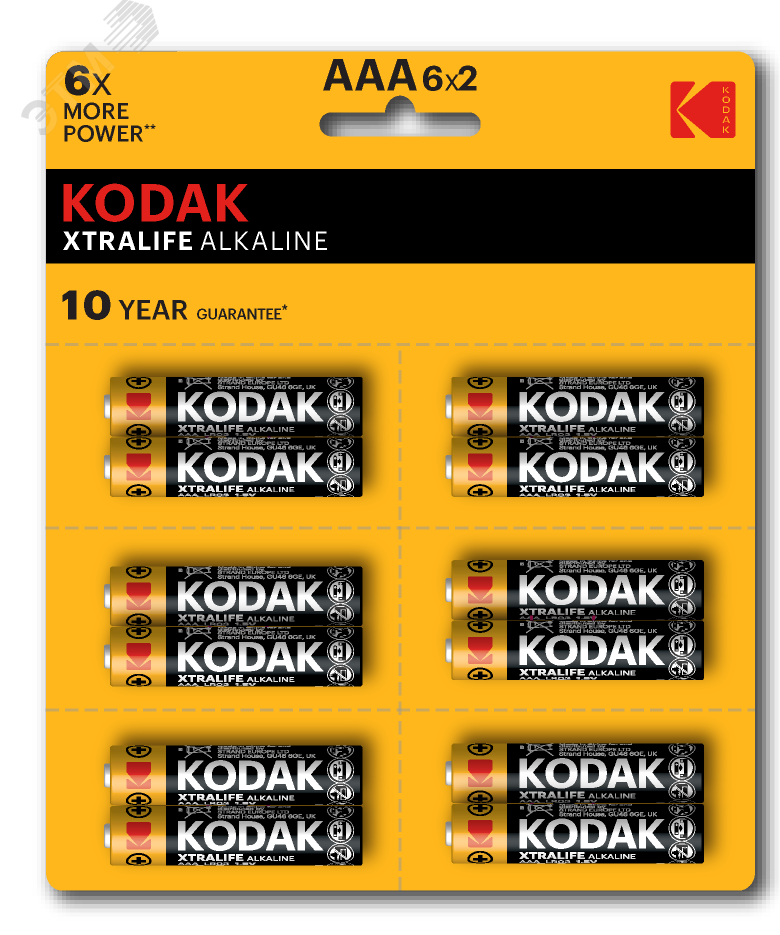 Батарейка LR03-12BL perforated (6x2BL) XTRALIFE Alkaline [KAAA-2x6 perf] (144/576/40320)