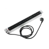 Блок розеток Rem-16 с индикатором 8 IEC 60320 C19 16A 19' шнур 3 м