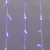 Гирлянда Айсикл 4,8х0,6 м, с эффектом мерцания, белый ПВХ, 176LED, Синий, 230В
