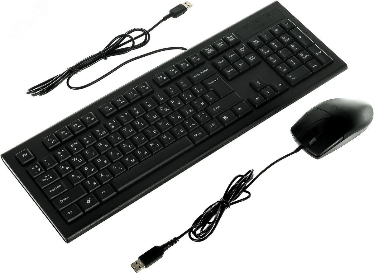 Комплект клавиатура + мышь KR-8520D, USB, черный