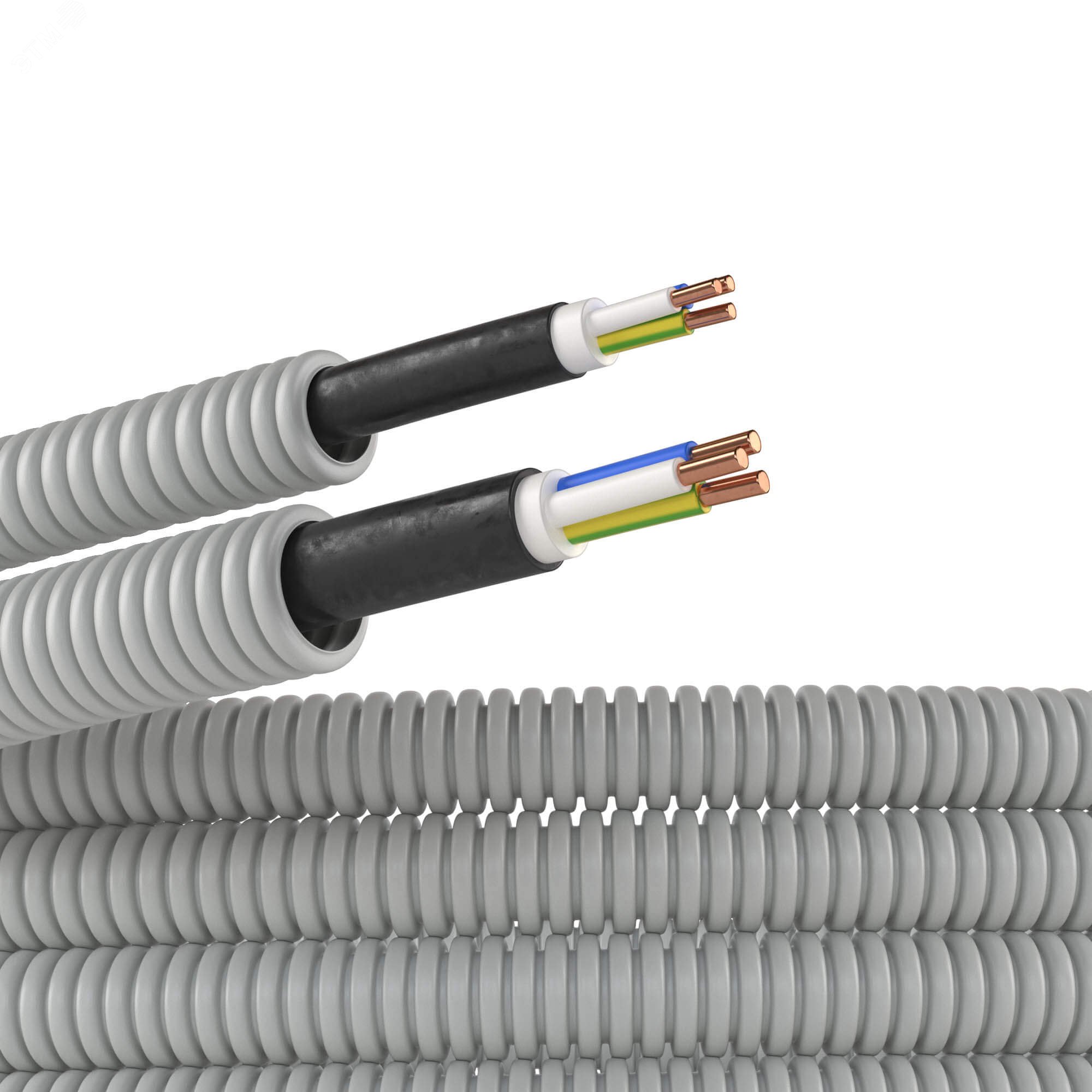 Труба гофрированная ПВХ д.16мм с кабелем РЭК ГОСТ+ ВВГнгLS 3х1.5(50м)