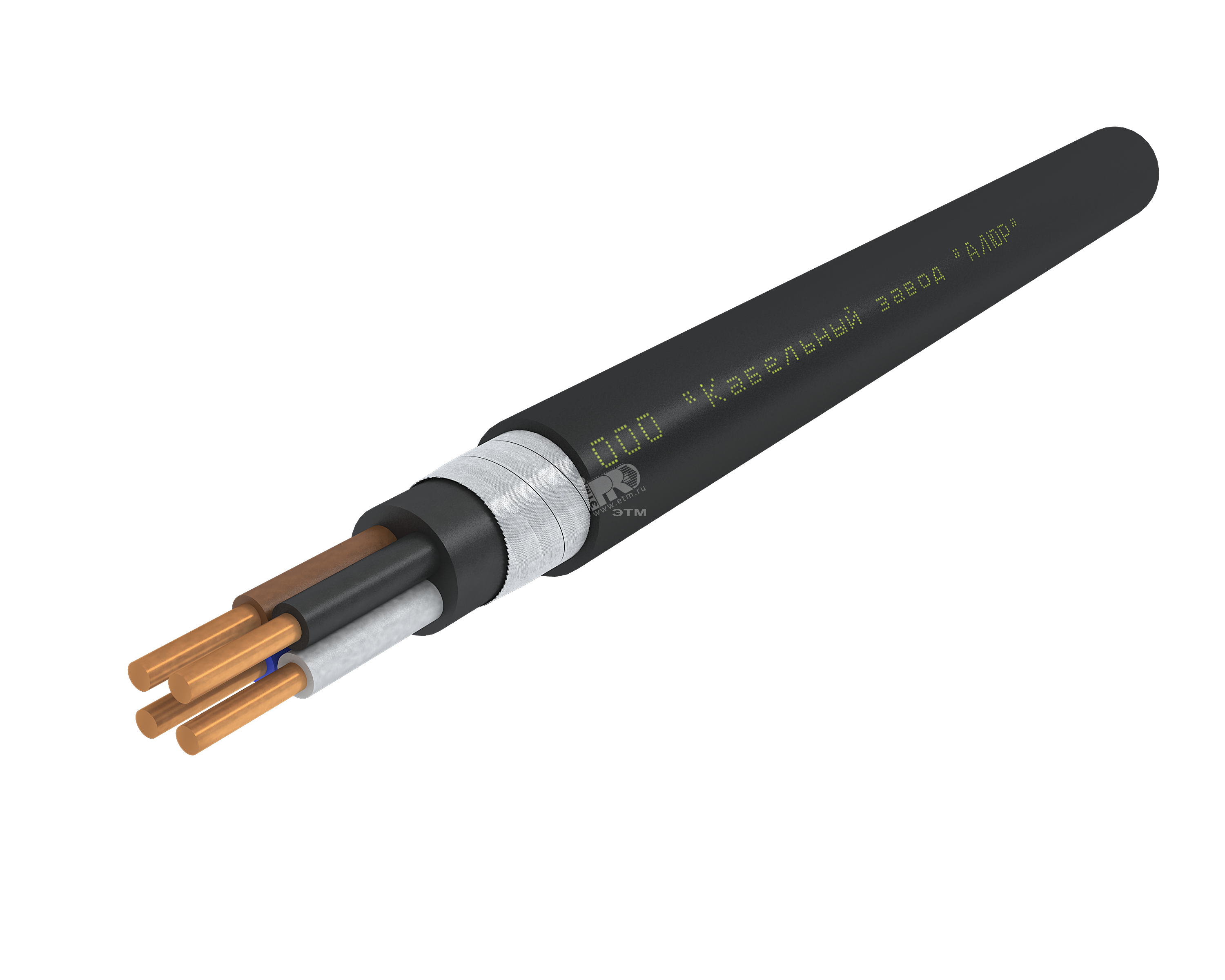 Кабель силовой ПБПнг(А)-HF 4х10.0ок (N)-0.66 однопроволочный черный (барабан)