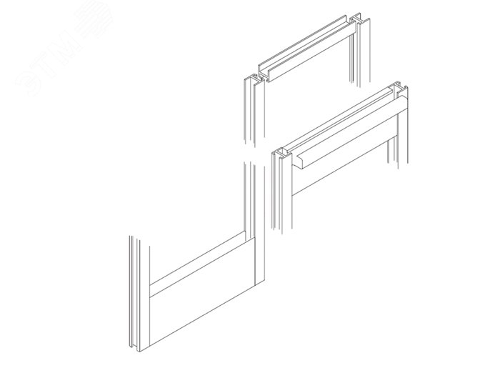 Профиль вертикальный окантовочный для подвижных и фиксированных створок (арт001)
