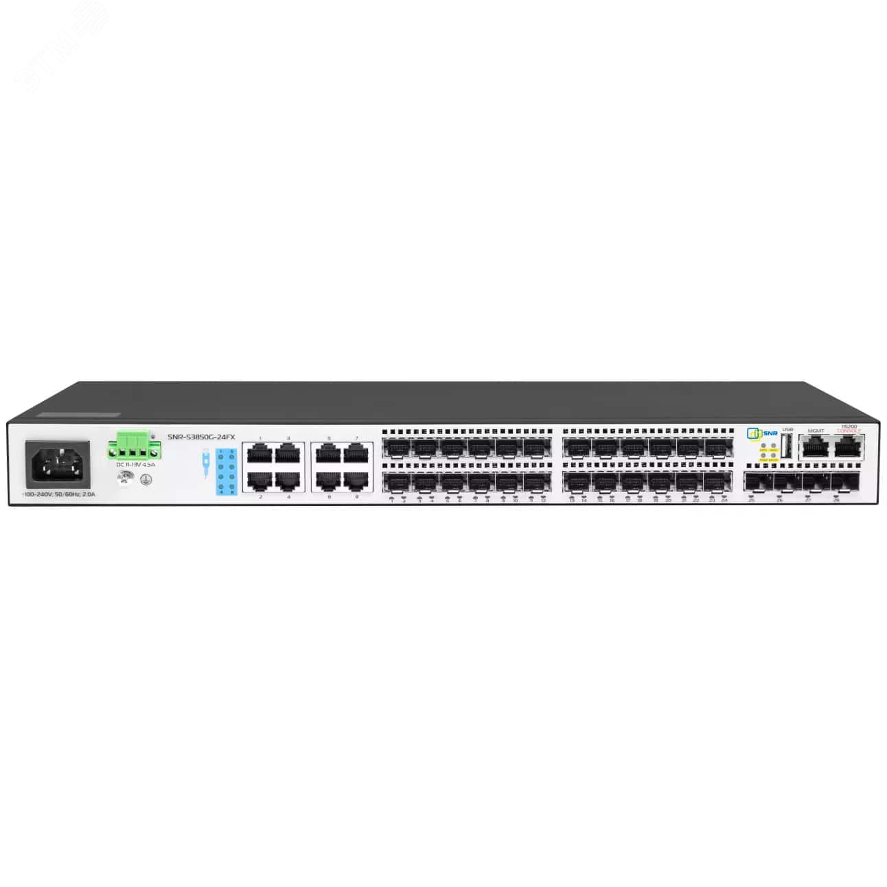 Коммутатор управляемый (L3), 16 портов 100/1000 Мб/с, 8хRJ45/SFP, 4хSFP+