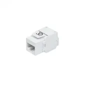 Модуль розеточный СегментЛАН Cat5e UTP, Keystone, безинструментальный монтаж, белый, прозрачн. крышка, 180 градусов