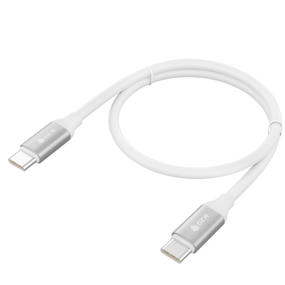 Кабель USB Type C на Type C, 0.5 м., AL белый