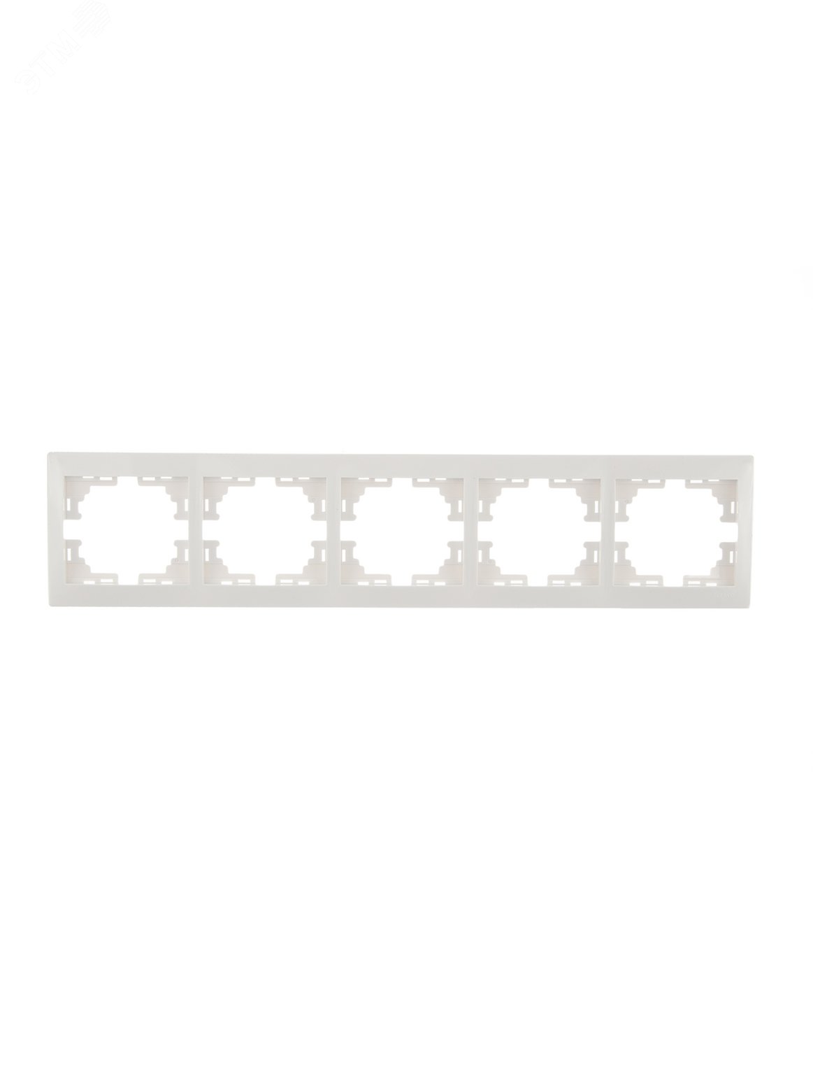 MIRA Рамка 5 постов горизонтальная белая без вставок