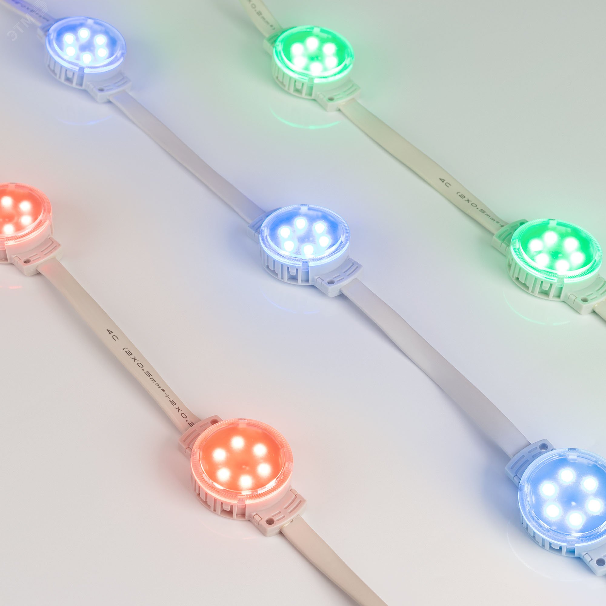 Модуль управляемый SPI-F6-D40 24V RGB-RAM-Auto (1.25W, IP68, 120 deg) (Пластик, 3 года)