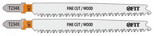 Полотна по дереву, HCS, шлифованные под свободным углом зубья, 116/91 мм, переменный шаг (T234X), 2 шт.