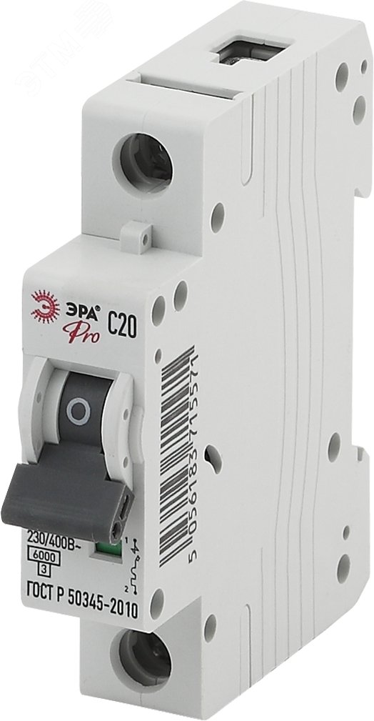 Выключатель автоматический PRO NO-901-51 ВА47-63 1P 20А кривая C 6кА ЭРА