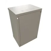 Шкаф настенный 19-дюймовый 19'' 22U 1086x600х600мм металлическая передняя дверь с замком серый RAL 7035 WRline''