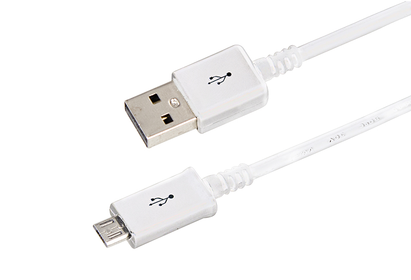 Кабель USB microUSB длинный штекер 1 м белый, 18-4269-20,