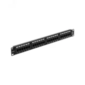 Патч-панель 19 1U 24 порта RJ-45 категория 5e UTP черная,