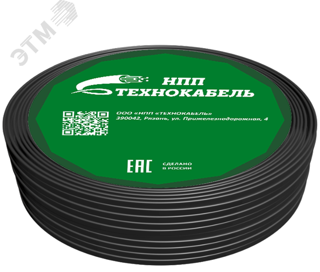 Кабель силовой ВВГ-Пнг(А)-LSLTx 3х6ок(N,PE)-0,66 (100 м) ТРТС