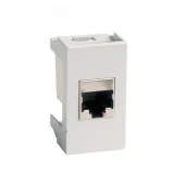 Розетка RJ-45 категория 6 Viva 1 модуль серая