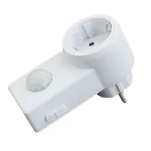 Датчик движения розеточный ДДР-01 1200Вт 10-420с 2-9м 3+лк 120гр IP20 MD 022