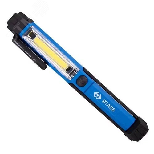 Фонарь светодиодный, в форме ручки, 1+1 элемент, 1,5 В, Li-Ion, 3,7 В