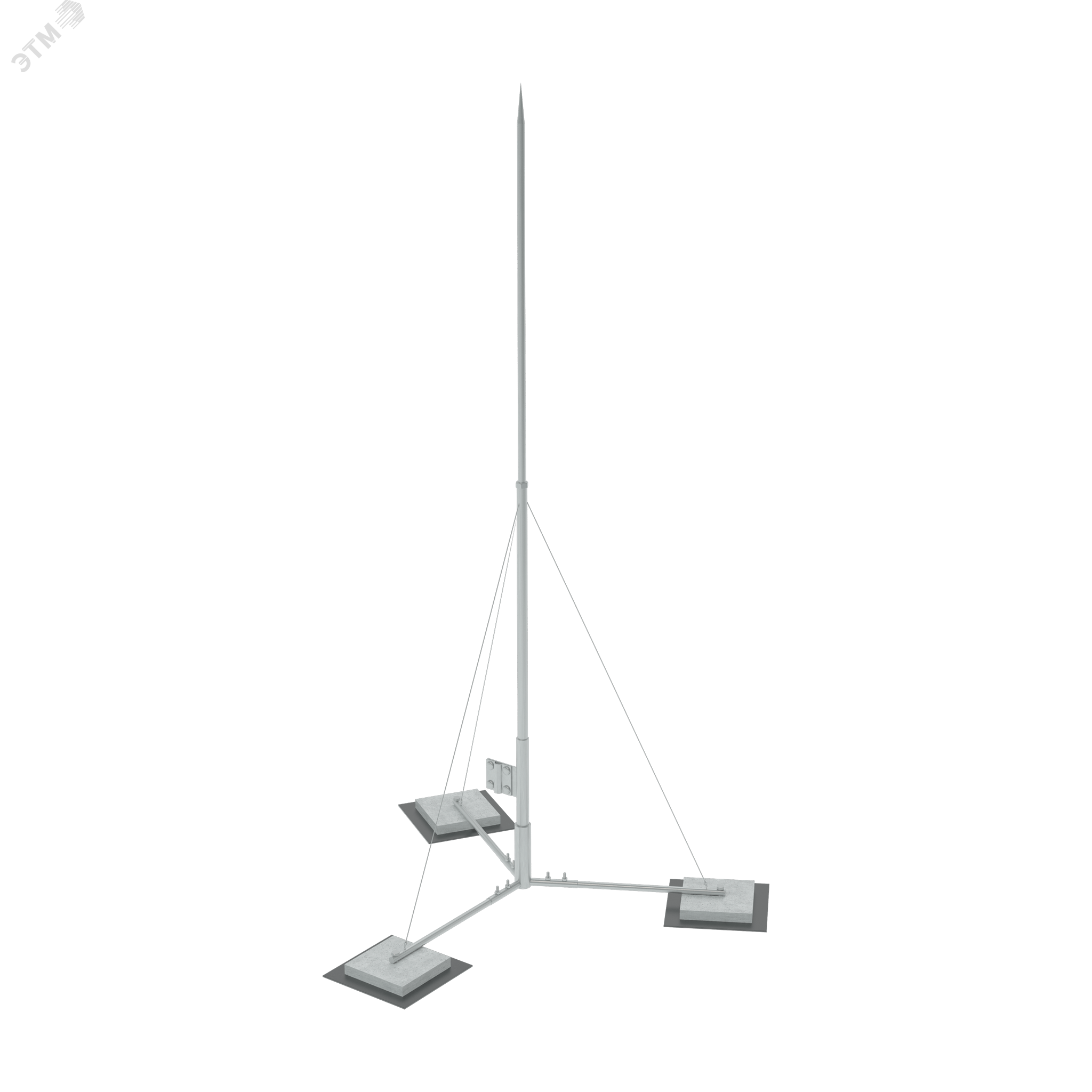 Вольностоящая молниеприемная мачта составная H8,1 м разборное основание HD