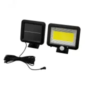 Прожектор NEW AGE LED COB Lamper 15 Вт 6500 K IP65 3 режима, выносная солнечная панель 5 м, датчики движения и освещенности, аккумулятор