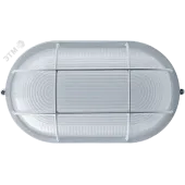 Светильник НПП-100w термостойкий овальный с решеткой IP54 белый