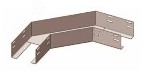 Лоток угловой перфорированный  КГ 150х150 УТ1,5 поворот на 90, оцинкованный лист, S1,5