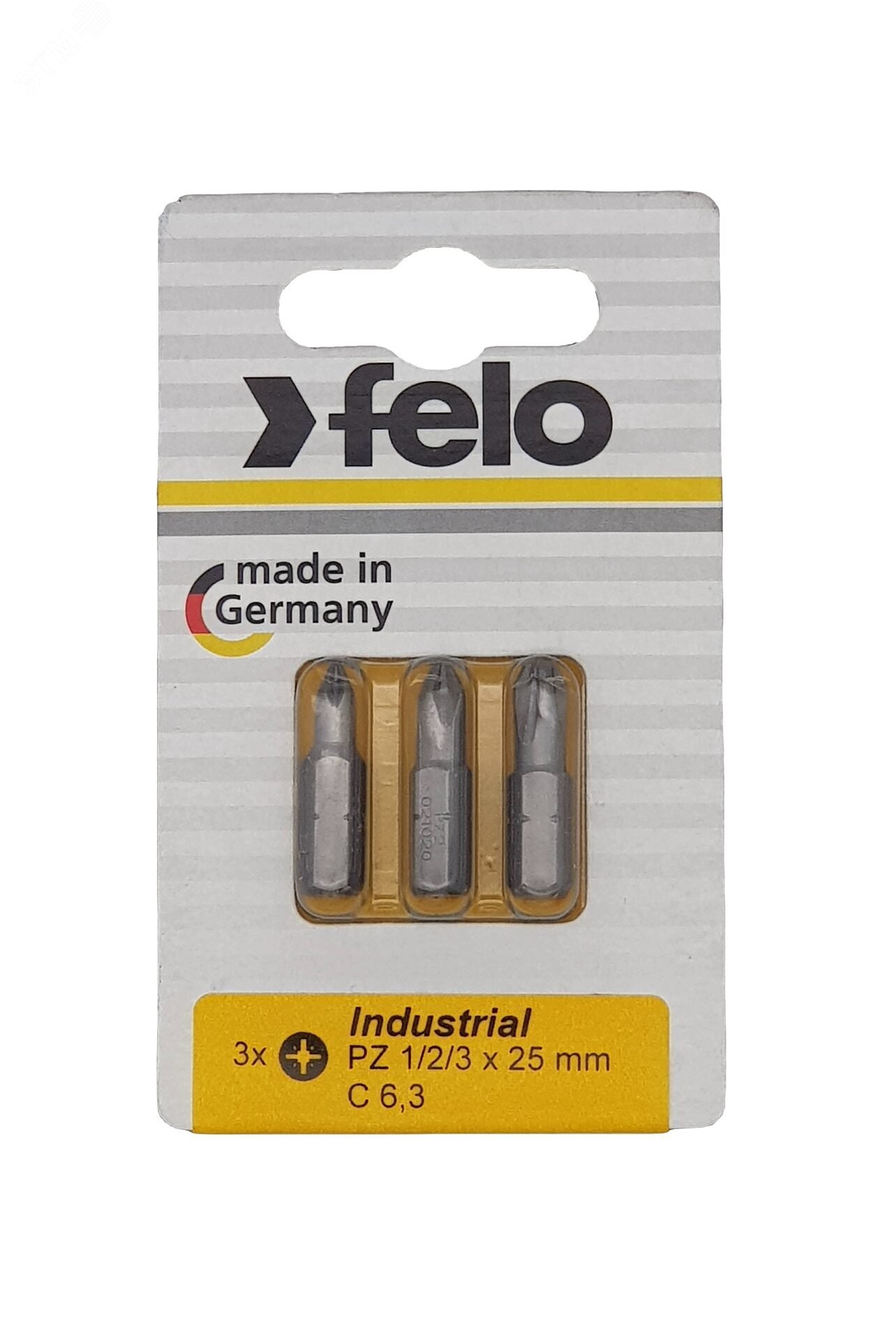 Бита крестовая PZ 1/PZ 2/PZ 3X25, 3 шт в блистере