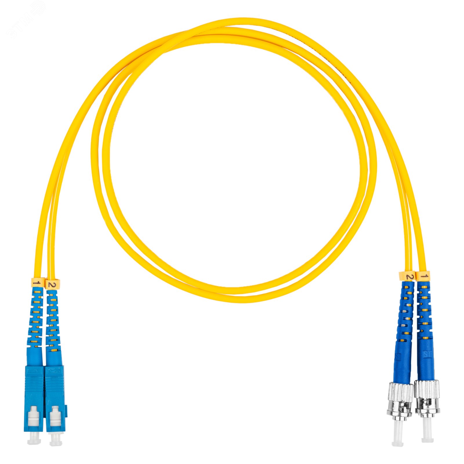 Шнур оптический коммутационный (патч-корд), SC-ST, дуплекс (duplex) OS2, нг(А)-HF, желтый, 7,0 м