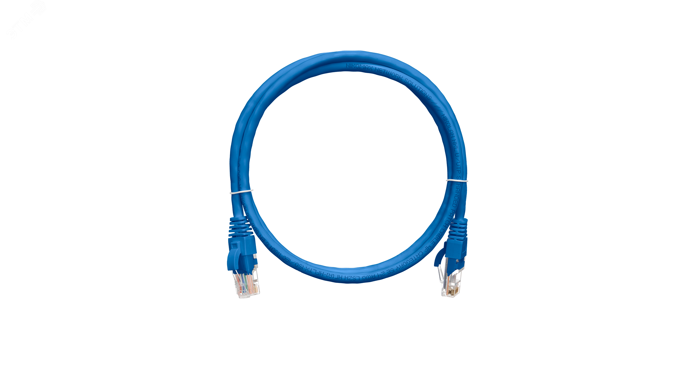 Патч-корд U/UTP 4 пары Cat 5e 2хRJ45/8P8C T568B 7х0205мм PVC синий 015м