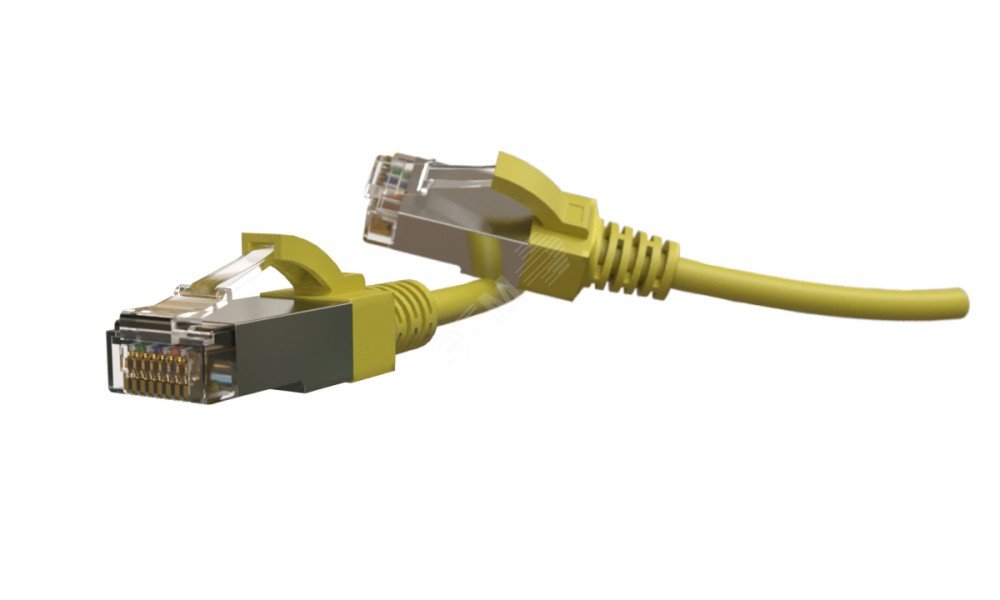 Патч-корд PC-LPT-SFTP-RJ45-RJ45-C6-1M-LSZH-YL S/FTPкатегория 6 1 м желтый