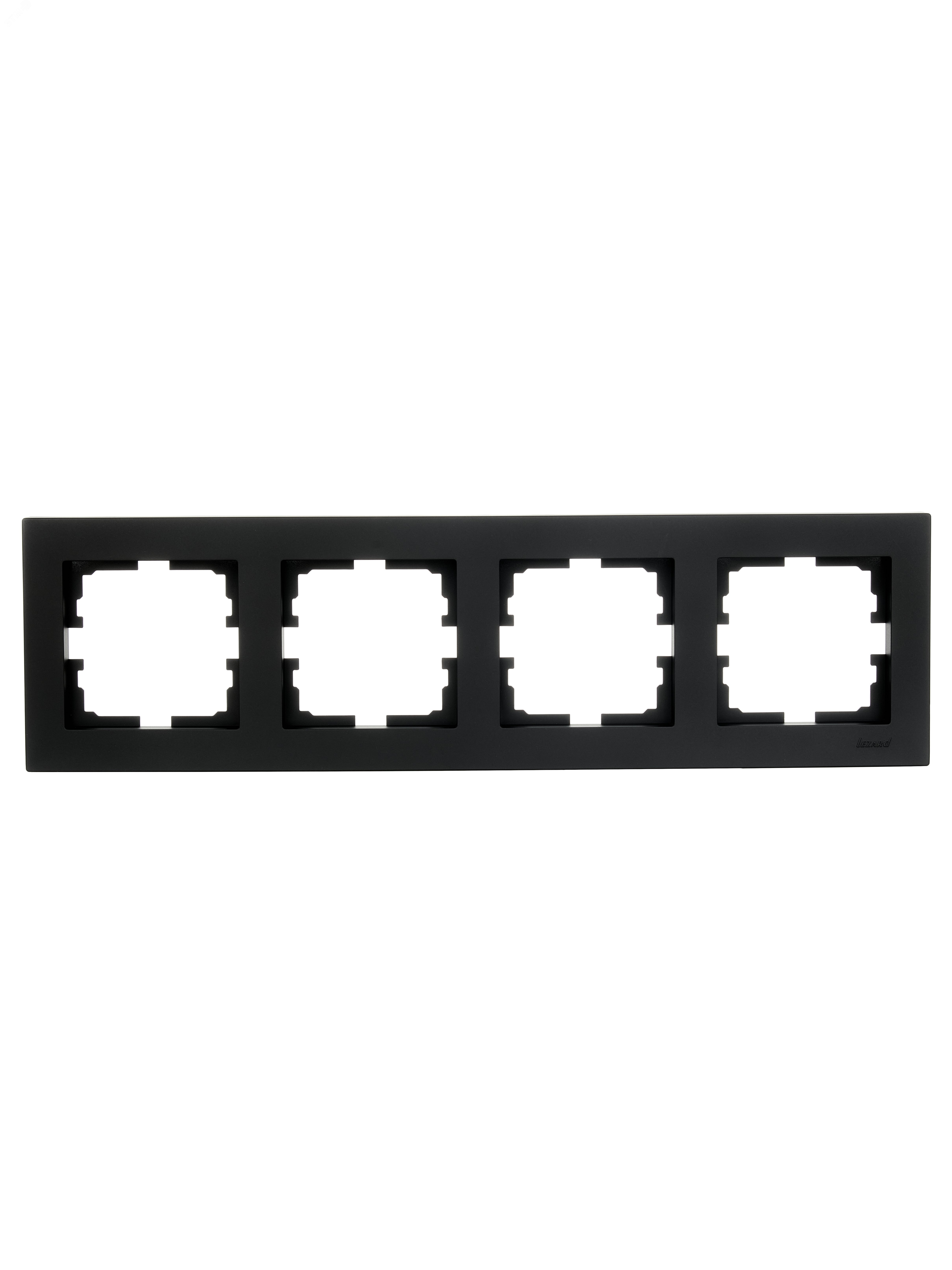 VESNA  Рамка 4-ая горизонтальная б/вст чёрный бархат