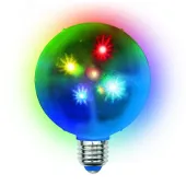 Светильник светодиодный Свечение 3D звёзды 220В Диаметр 10см ULI-Q310 1,5W/RGB/Е27 ДИСКО ШАР 3D