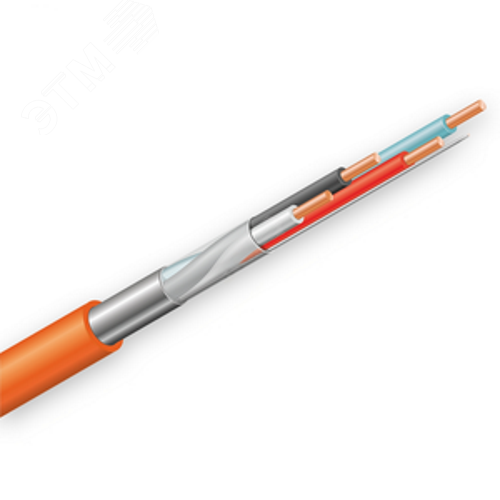 Кабель КПСЭнг(А)-FRLS 2х2х0.35 монтажный для ОПС и СОУЭ не поддерживающий горения экранированный огнестойкий 2 пары 0.35мм.кв