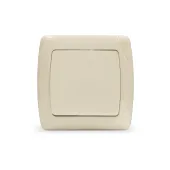 Маргарита розетка одноместная с крышкой  с/з, с/у, 16А, 220В, сл.кость (ivory) (еврослот)