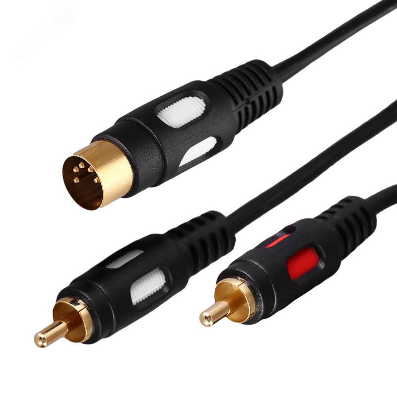 Шнур DIN 5 Pin - 2 RCA, 1.5 м., GOLD