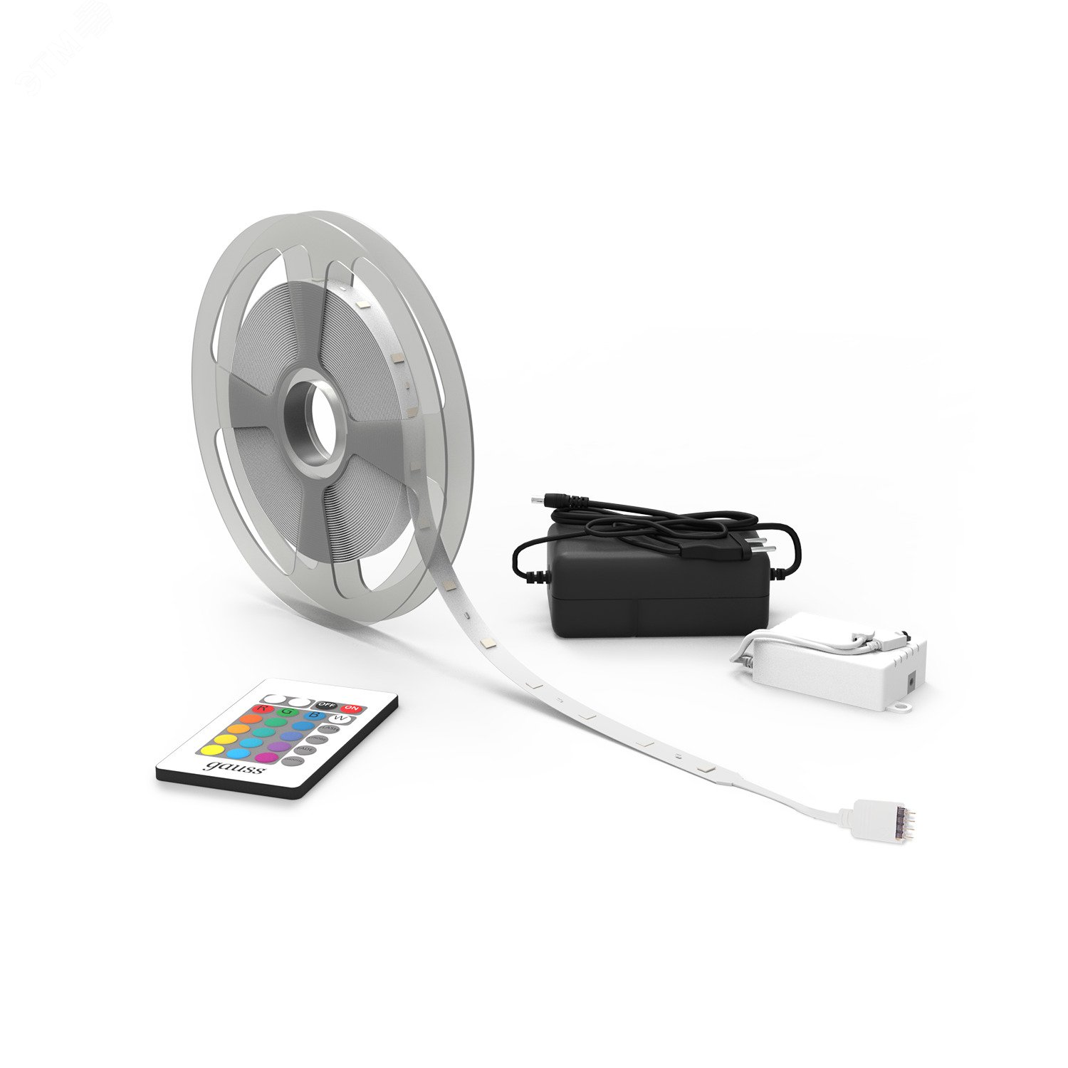 Лента светодиодная LED (комплект лента и драйвер) 5050/30-SMD 6 Вт/м 390 Лм/м RGB IP20 12 В DC 10 мм (катушка 5 м) Basic