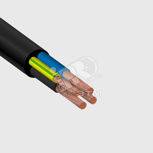 Кабель КГхл 3х6+1х4-0,380 ТРТС