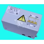 Ящик с понижающим трансформатором ЯТП 0.25 380/42В IP31 с двумя автоматами