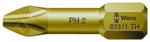 Бита торсионная 851/1 TH PH экстратвердые хвостовик 1/4 C 6.3 PH 3 x 25 мм