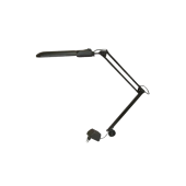 Настольный светильник на струбцине Дельта 1 | 11Вт/4000К G23 | Чёрный, Выключатель кнопочный, Пластиковая струбцина | - ТРАНСВИТ