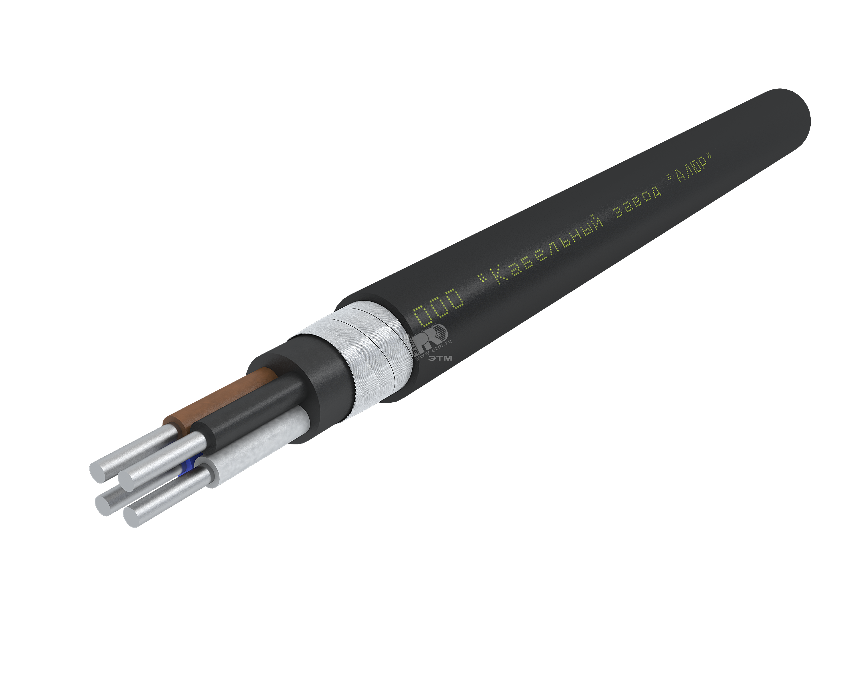 Кабель силовой АПБПнг(А)-HF 4х10ок (PE)-0.66 однопроволочный черный (барабан)