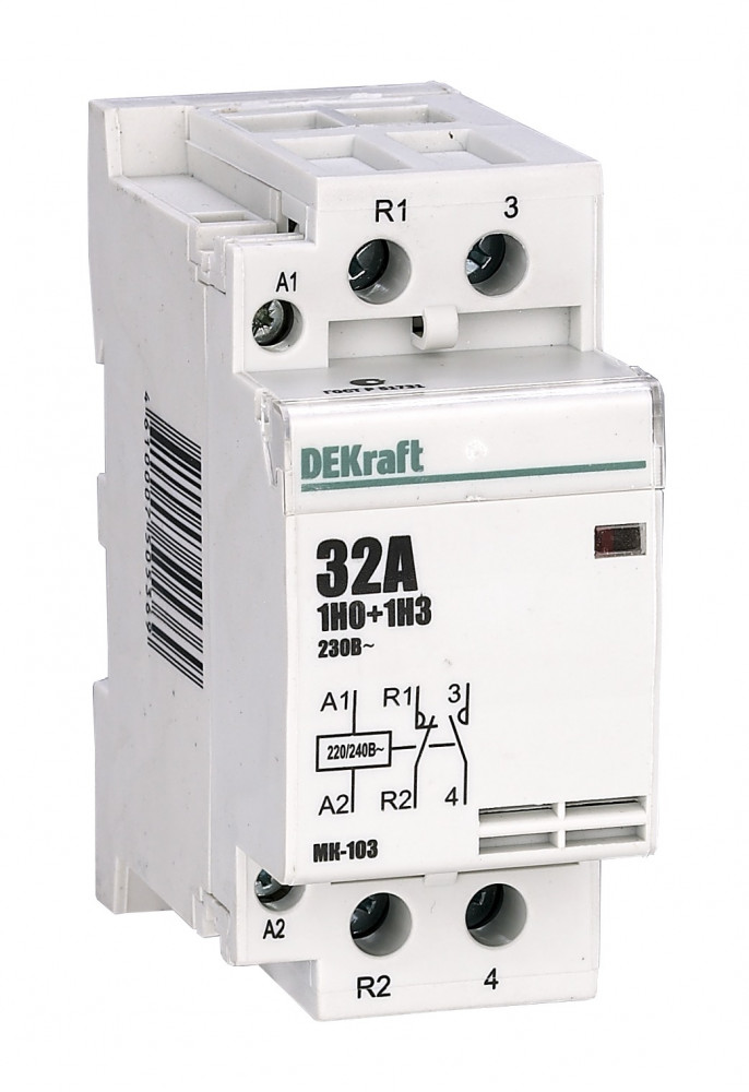 Контактор модульный 1НО+1НЗ 40А 230В МК-103