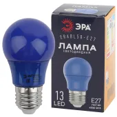 Лампа светодиодная для Белт-Лайт груша син., 13SMD, 3W, E27, для белт-лайт ERABL50-E27 LED A50-3W-E27