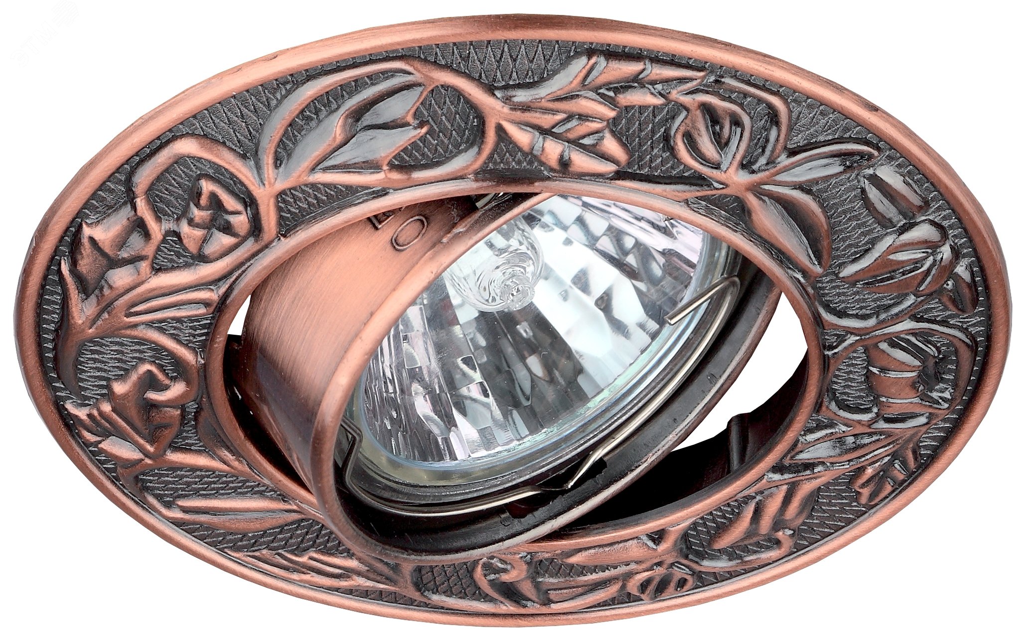 Светильник литой пов. лианы MR16,12V/220V, 50W медь (100/1400)