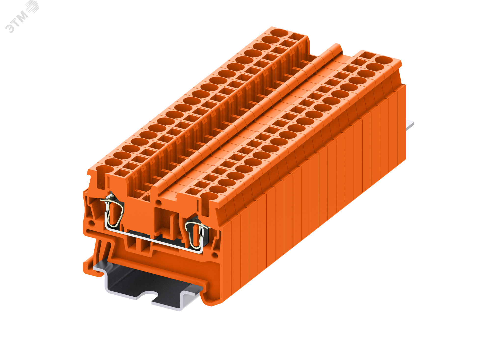 Клемма TC 1-1 пружинная, сечение 2,5 мм. кв., оранжевая