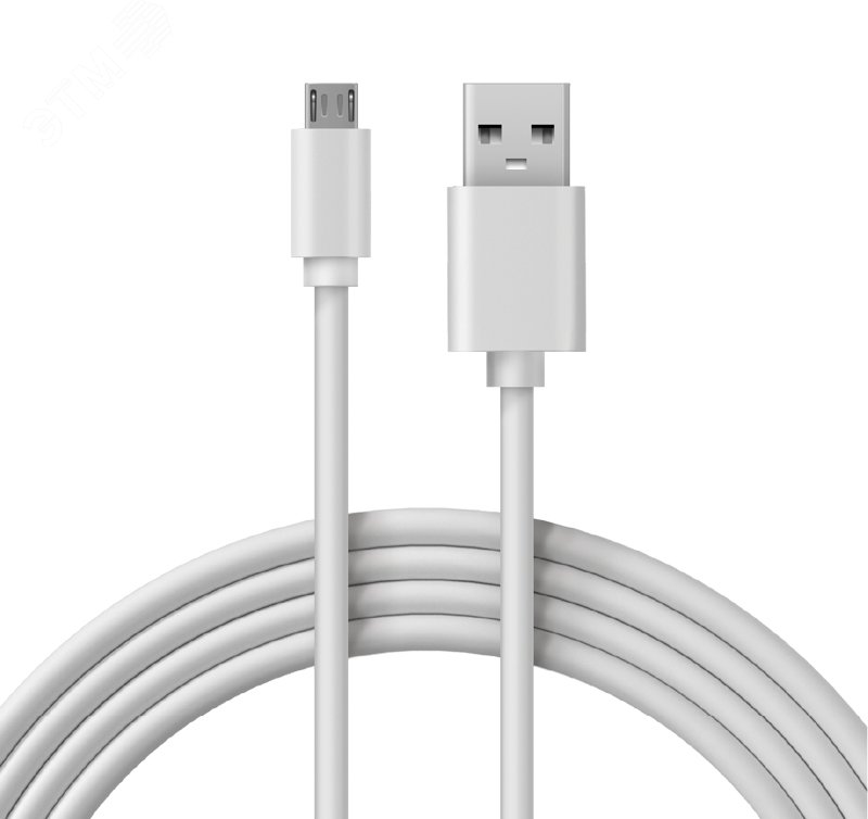 Кабель USB-micro USB, PVC, white, 1mе, 18-4269,
